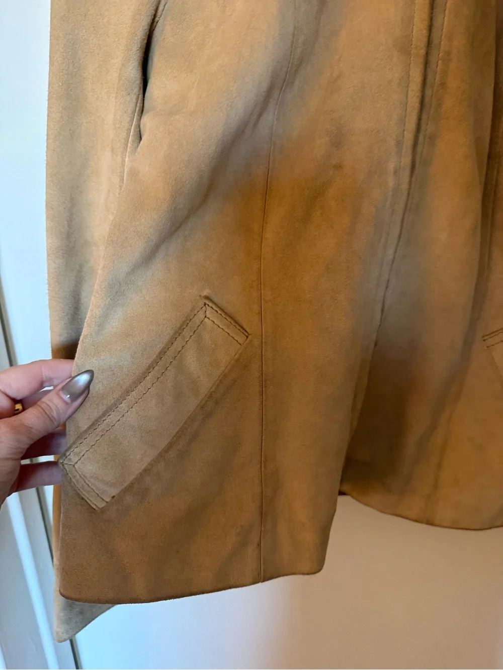 J.Crew Tan Suede Leather Zip Jacket XS Style 62065 Genuine Leather